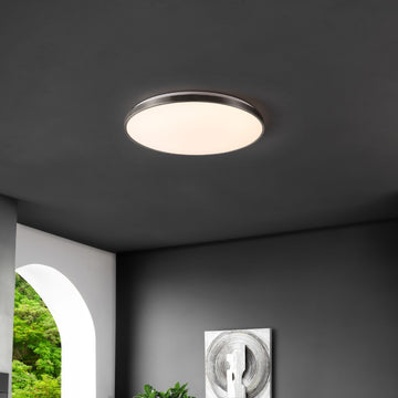 Astrid 21.25" Modern Minimalist Iron Circle Integrated LED Flush Mount - JONATHAN Y